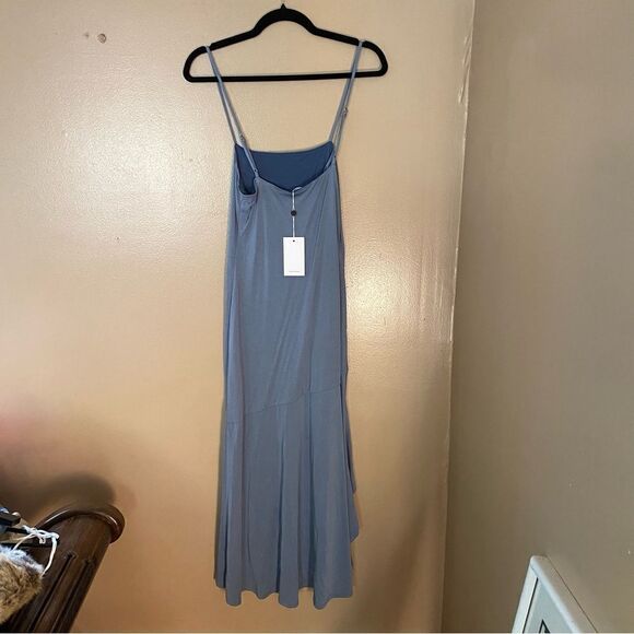 Lovers And Friends Aniyah Dress Hydrangea Blue soft slip Revolve Sz S Flaw - Picture 8 of 12